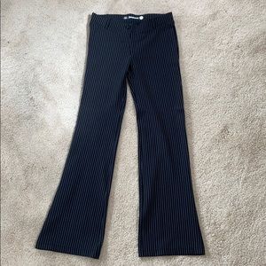 Pinstripe Betabrand dress pant yoga pants